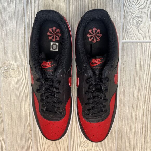 Nike Court Vision Lo NN Sneakers Men’s 11 Black Red FJ0685-010 New main image 4